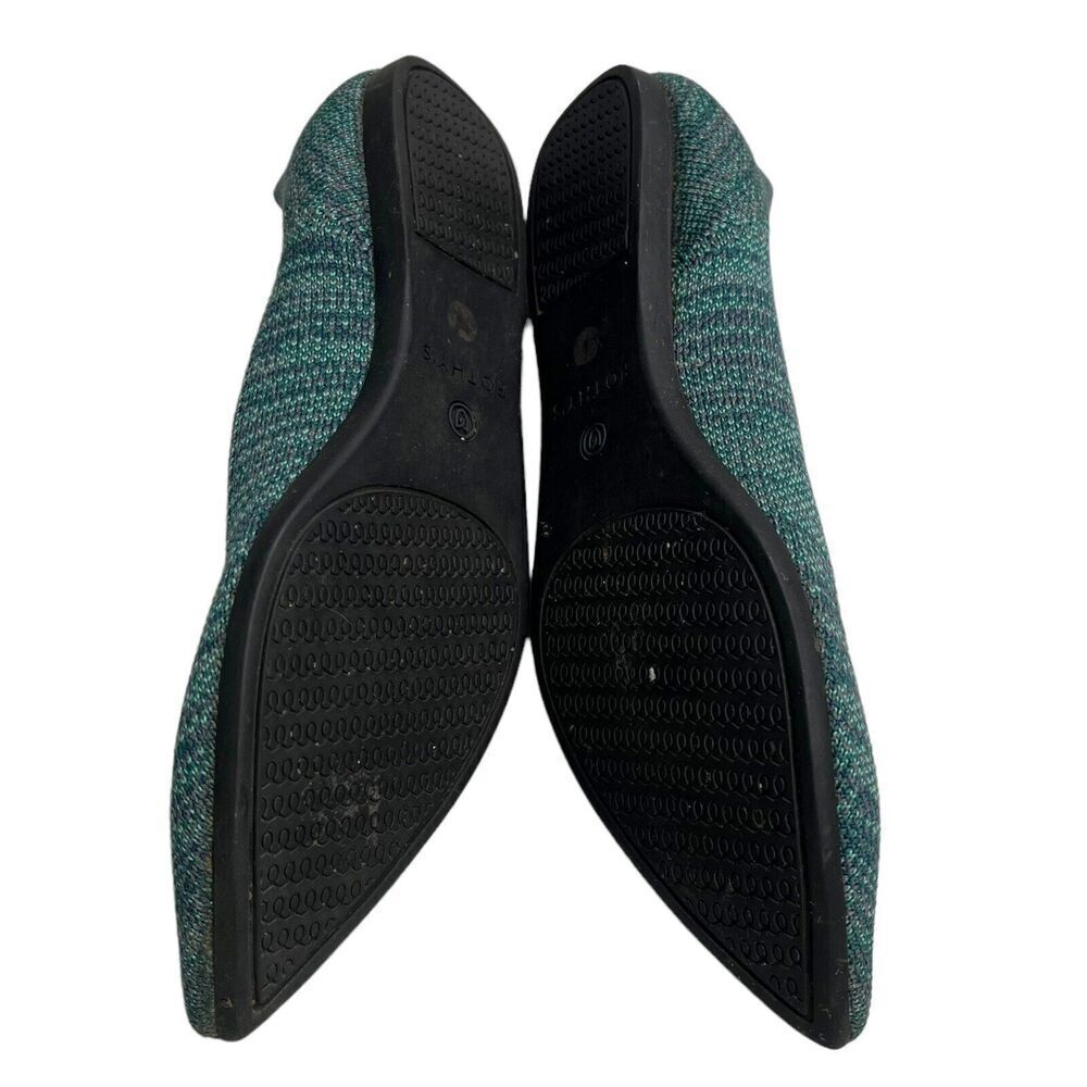 Rothy’s The Point Aqua Heather Ballet Flats Slip On Pointed Toe Women’s Size 6 - Picture 9 of 12